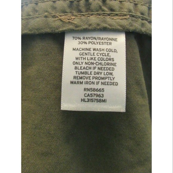 HINGE Drapey Military Jacket, Army Green, Womens Size Small - Picture 7 of 7